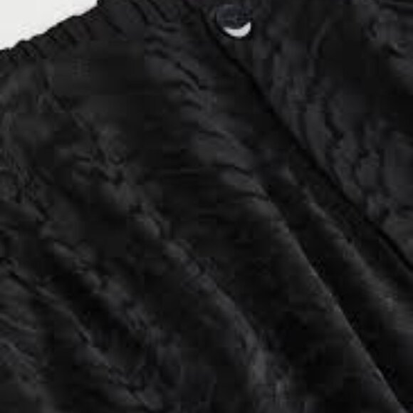 Black Patterned viscose trousers - Picture 2 of 2